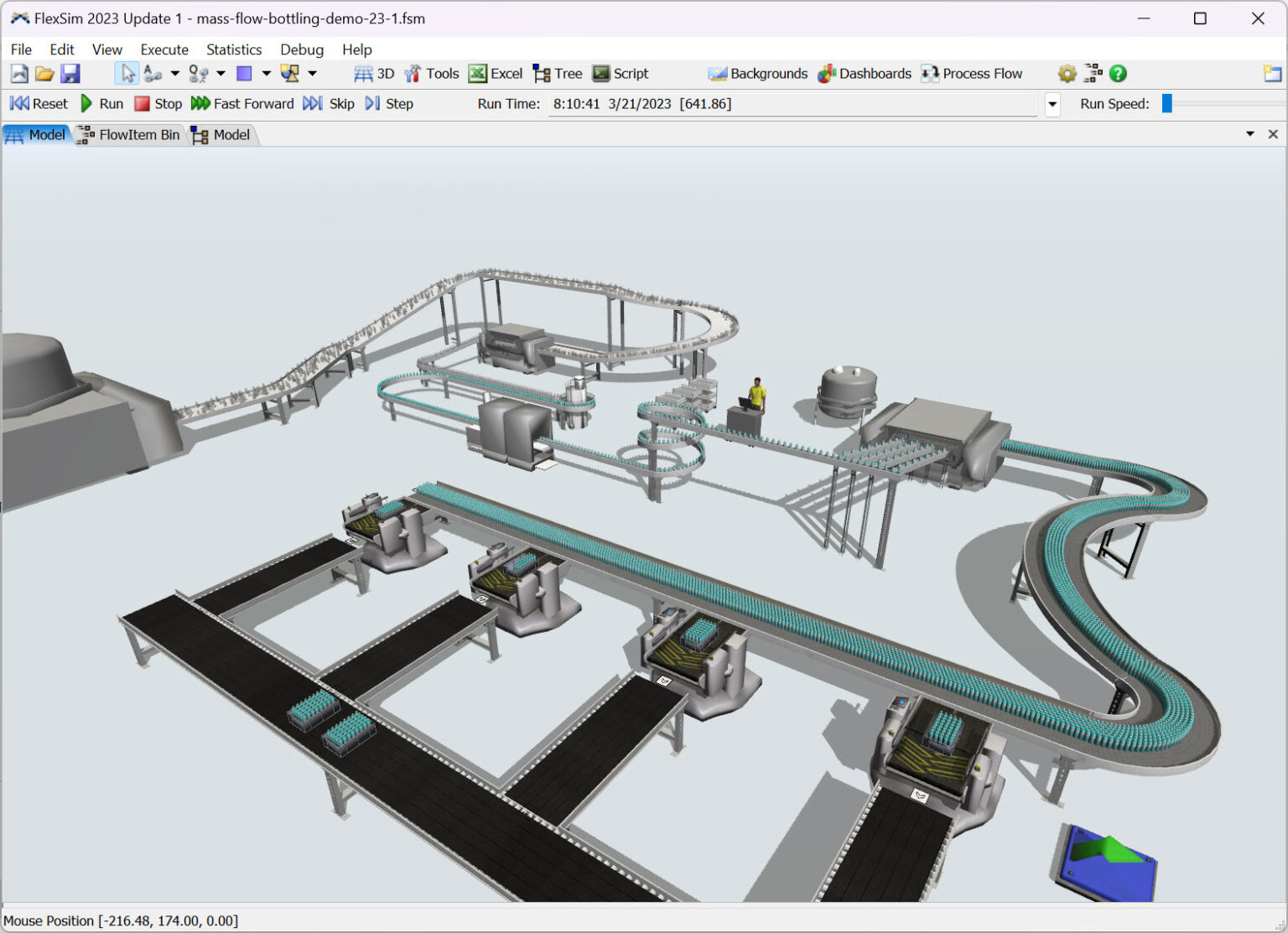 Simulation De Flux Pour Une Ligne D Embouteillage Simcore